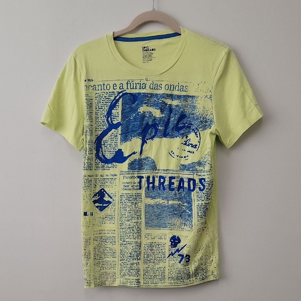 Epic Threads Men's Neon Flocked Graphic Tee